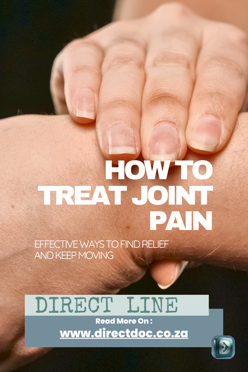 Direct Line health blog South Africa image showing a wrist experiencing joint pain