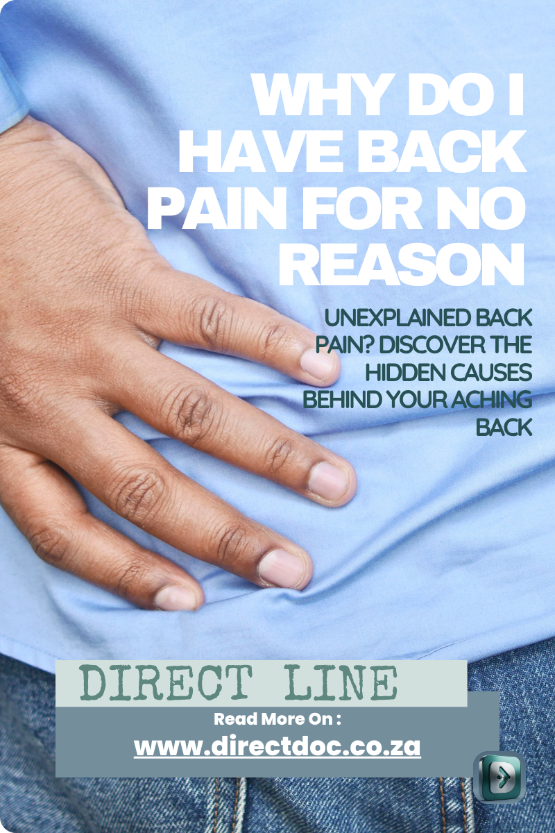 Direct Line health blog South Africa image of a male holding his back due to back pain